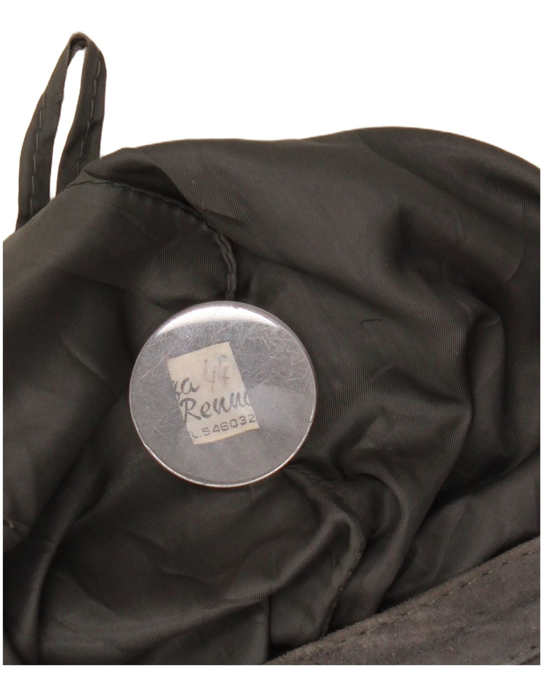 Gonna da donna in pelle scamosciata VINTAGE IT 44 W27 L26 Grigio