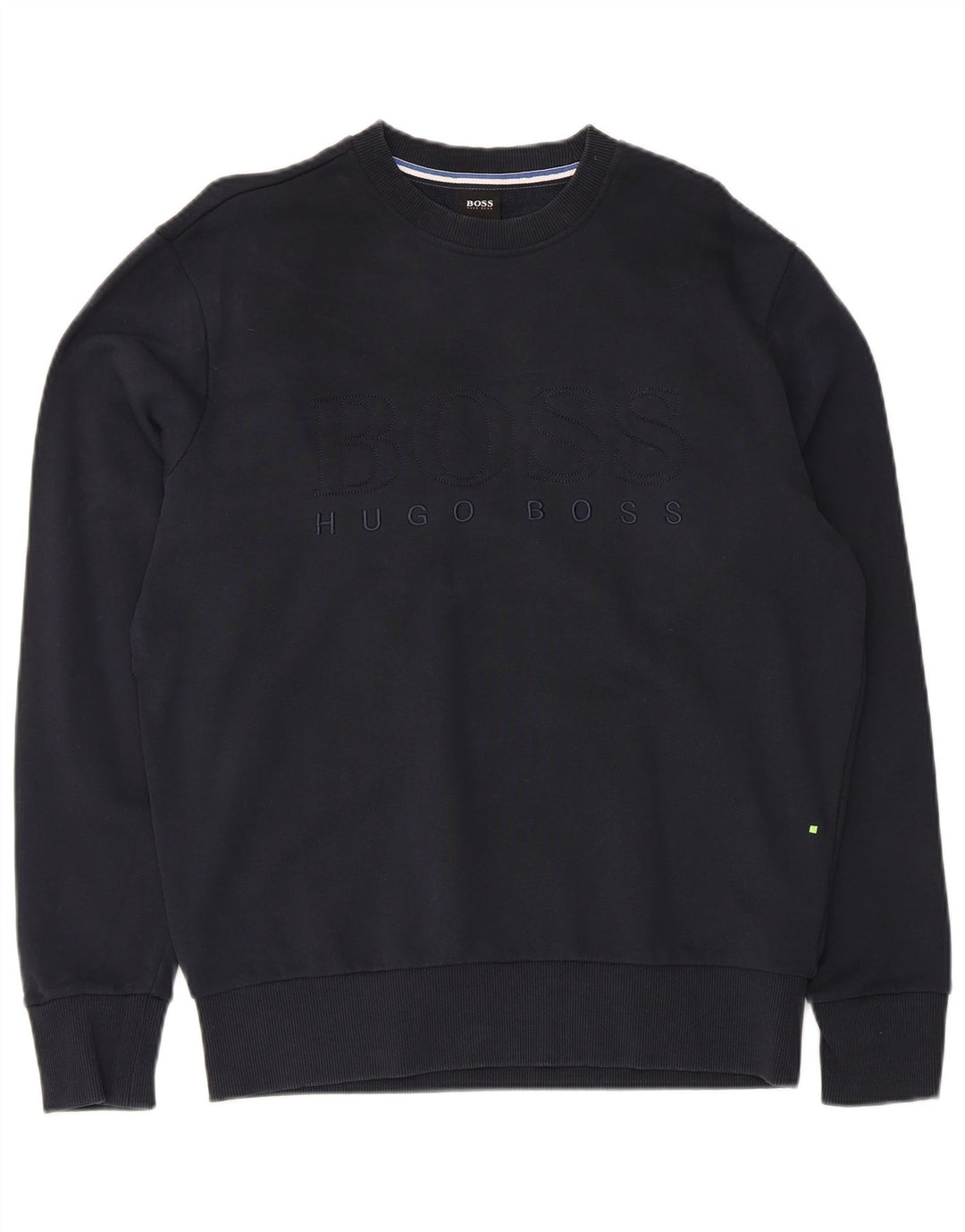 Felpa grafica da uomo Hugo Boss, maglione medio, cotone blu navy