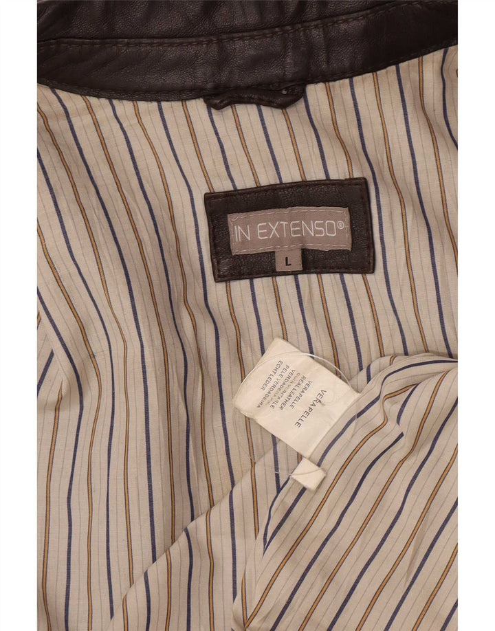 Giacca in pelle da uomo In Extenso UK 40 Large Marrone