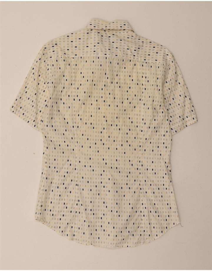 Camicia a maniche corte da uomo French Connection in cotone maculato beige medio