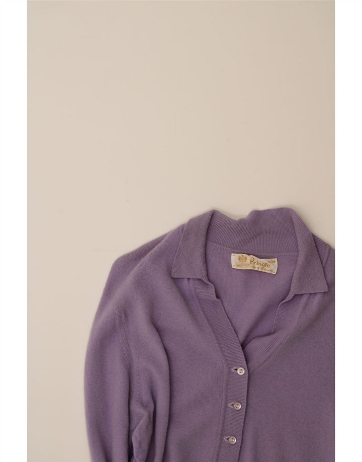 PRINGLE Womens Oversized Cardigan Sweater IT 37/38 XS Purple Wool Vintage Pringle and Second-Hand Pringle from Messina Hembry 