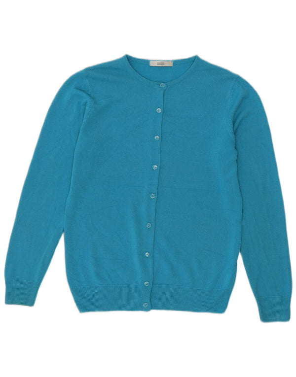 Maglione cardigan da donna Marks & Spencer UK 8 piccolo acrilico turchese