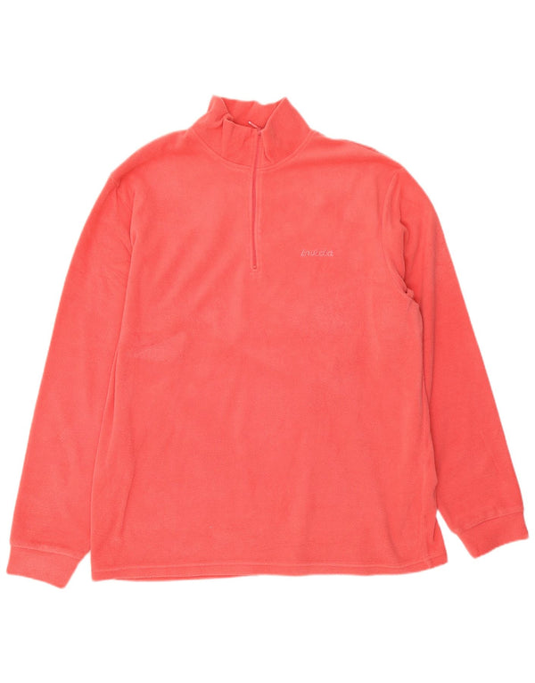 Maglione in pile da donna con collo con zip Invicta 2XL rosso poliestere