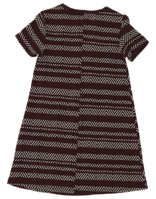 Abito a trapezio Trafaluc da donna Zara UK 8 Piccolo Chevron multicolore