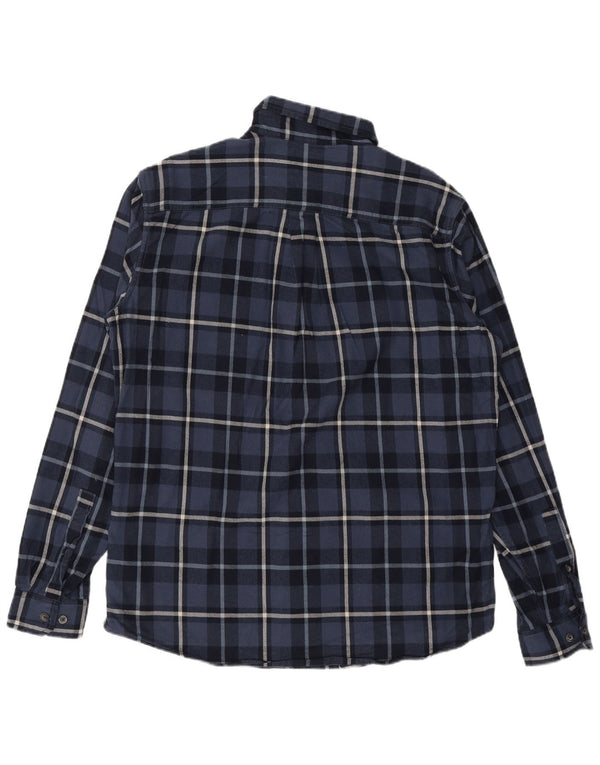 EDDIE BAUER Camicia da uomo in flanella dalla vestibilità classica, grande in cotone a quadri blu navy