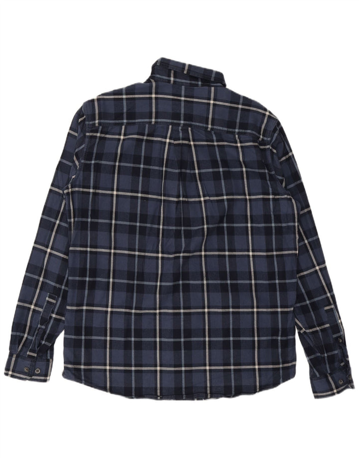 EDDIE BAUER Camicia da uomo in flanella dalla vestibilità classica, grande in cotone a quadri blu navy