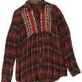 Camicia lunga da donna Trussardi UK 14 Check bordeaux medio