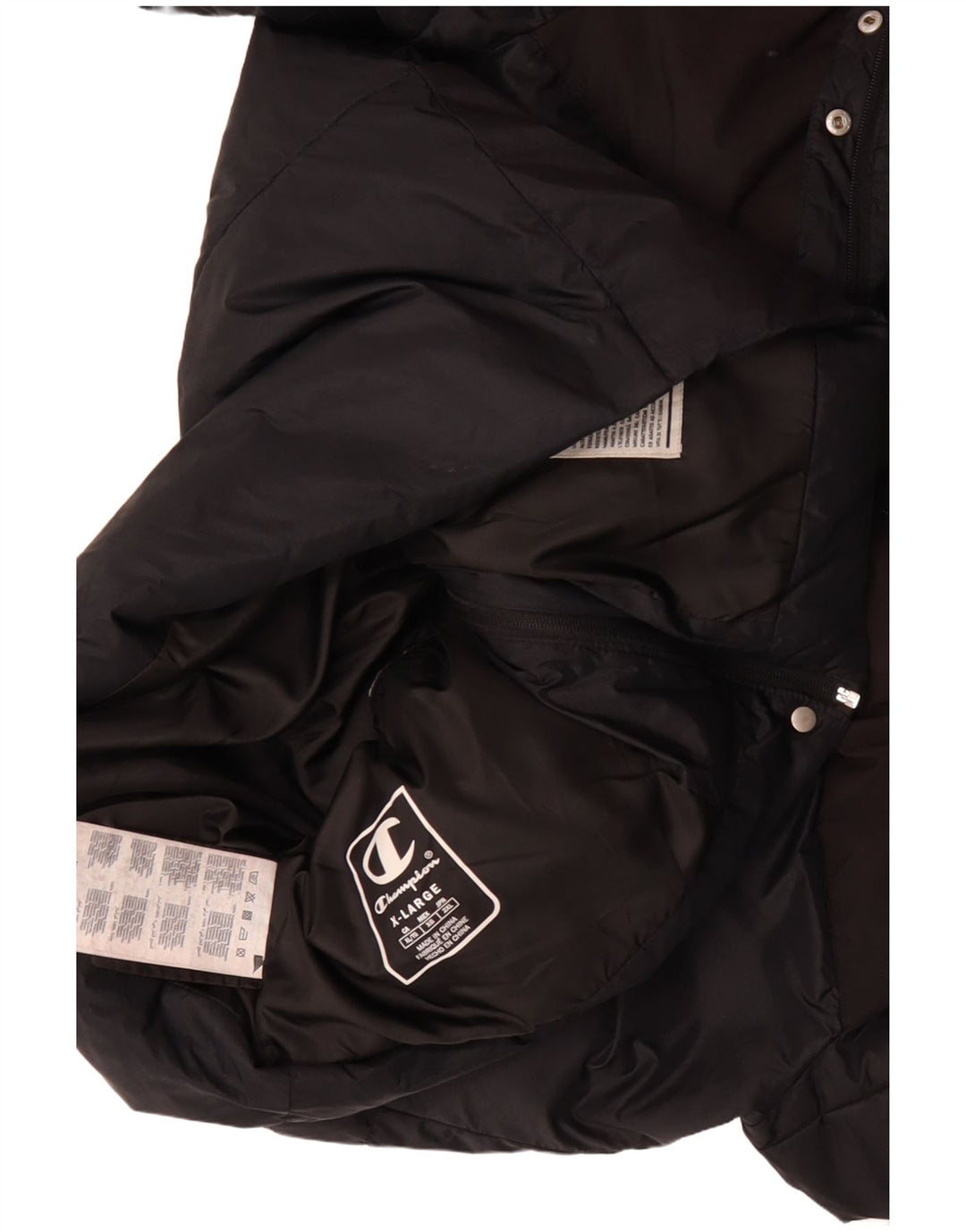 Giacca imbottita vestibilità ampia da donna CHAMPION UK 18 XL Black Colourblock