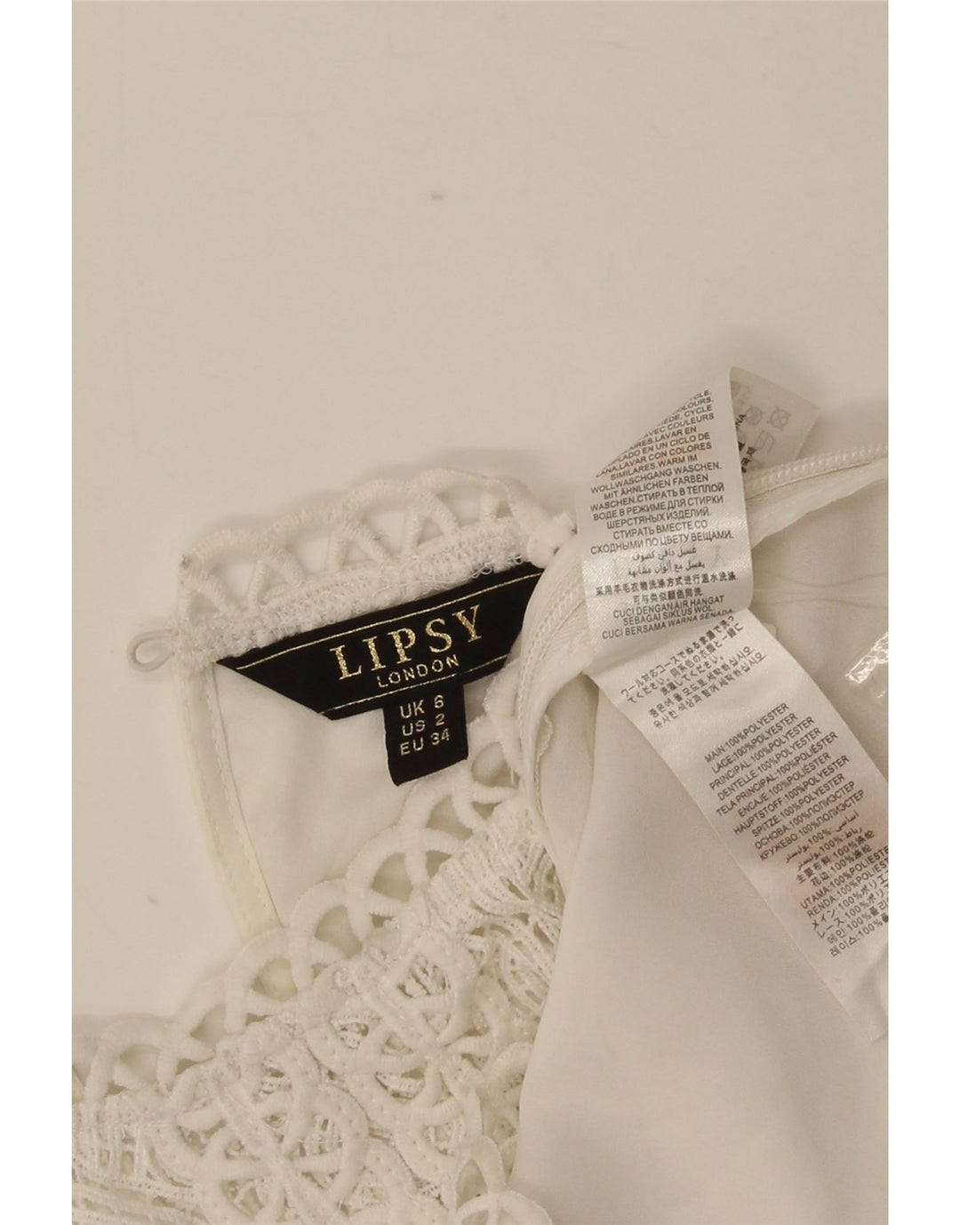 Camicetta da donna Lipsy Top UK 6 XS Poliestere floreale bianco