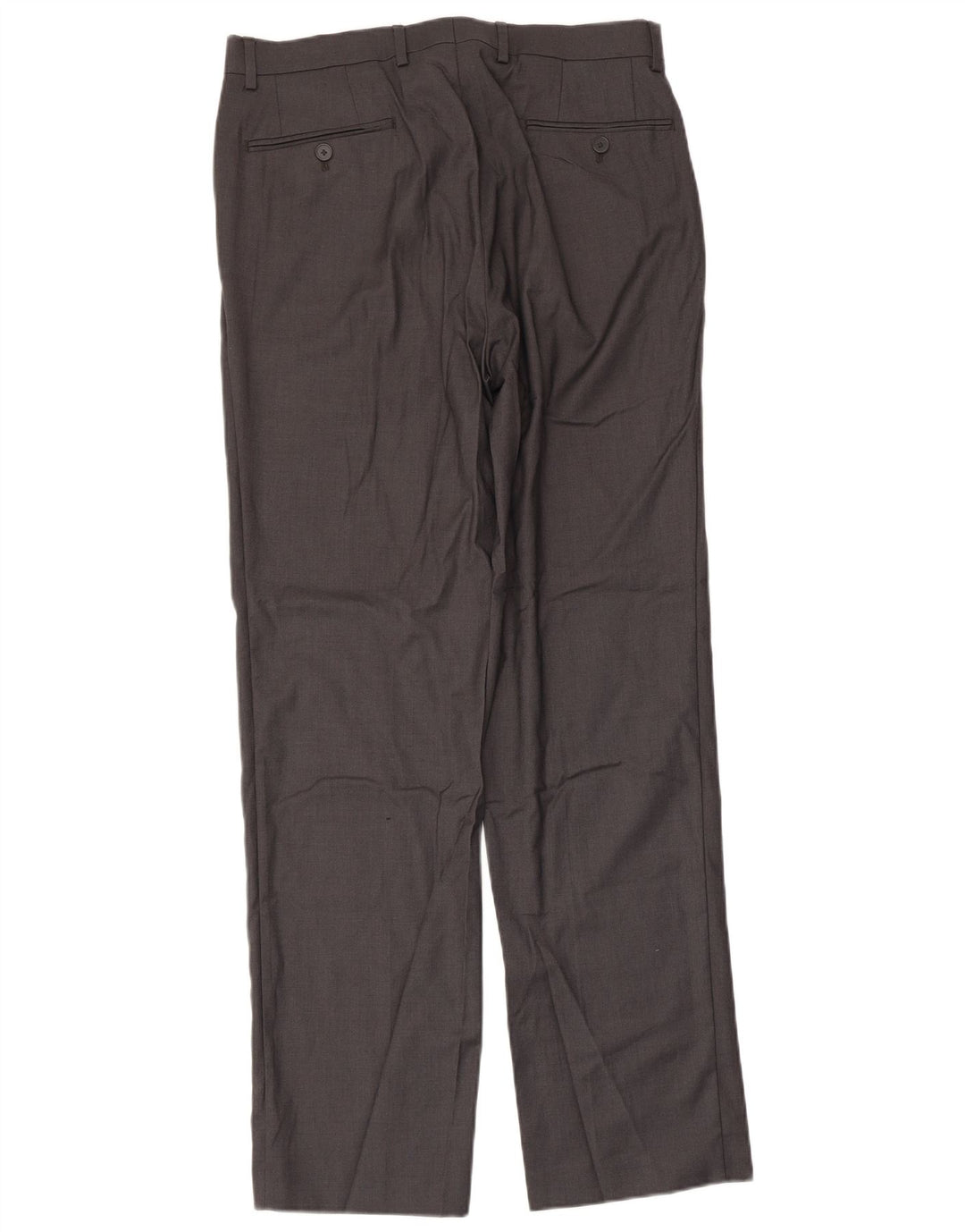 CALVIN KLEIN Pantaloni da abito dritti da uomo W32 L32 Poliestere grigio