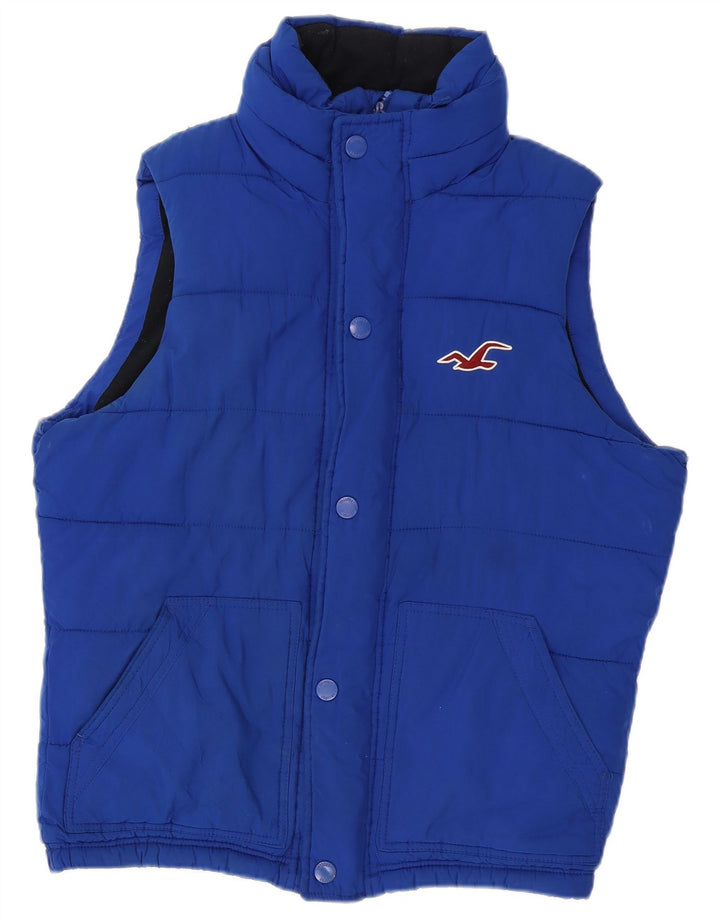 Gilet imbottito da uomo Hollister UK 38 poliestere blu medio