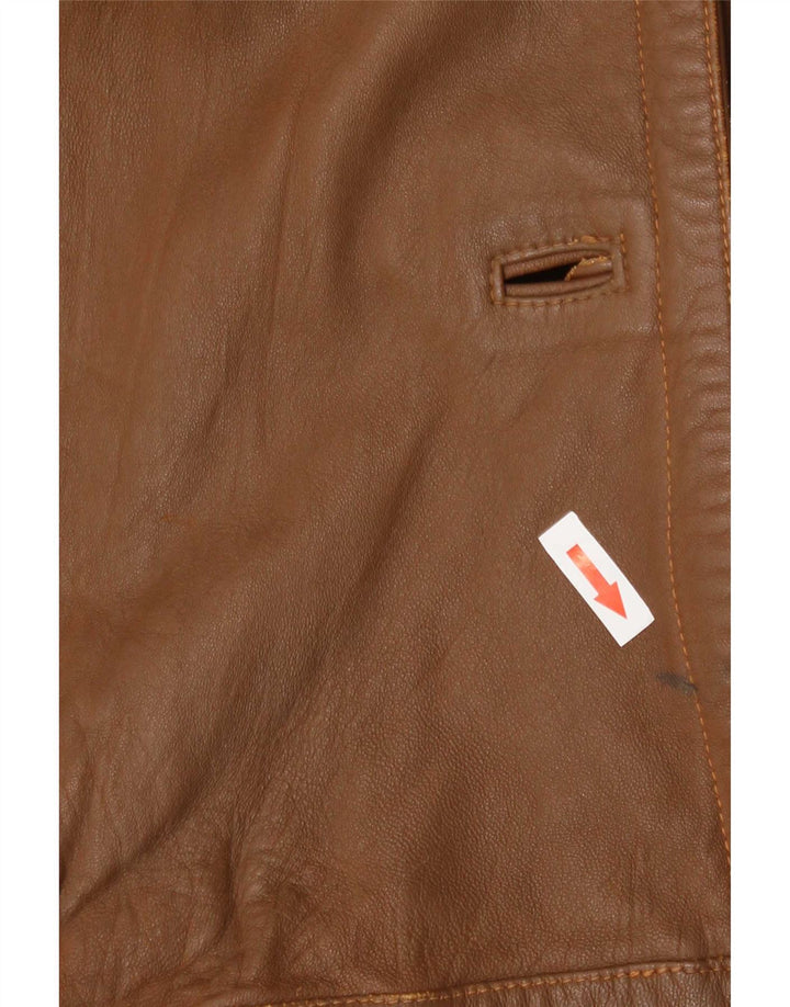 Cappotto vintage in pelle di pipistrello da donna EU 40 Marrone medio