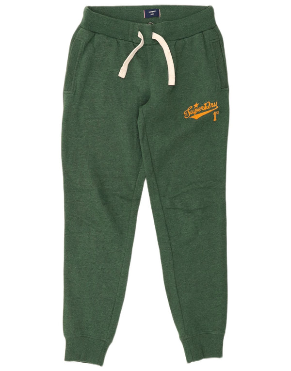 Pantaloni da tuta con grafica da donna SUPERDRY Joggers UK 12 Verde medio