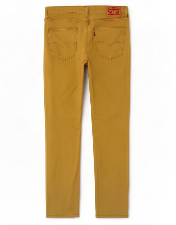 Levi's Uomo 511 Pantaloni Casual Slim W36 L32 Cotone Giallo