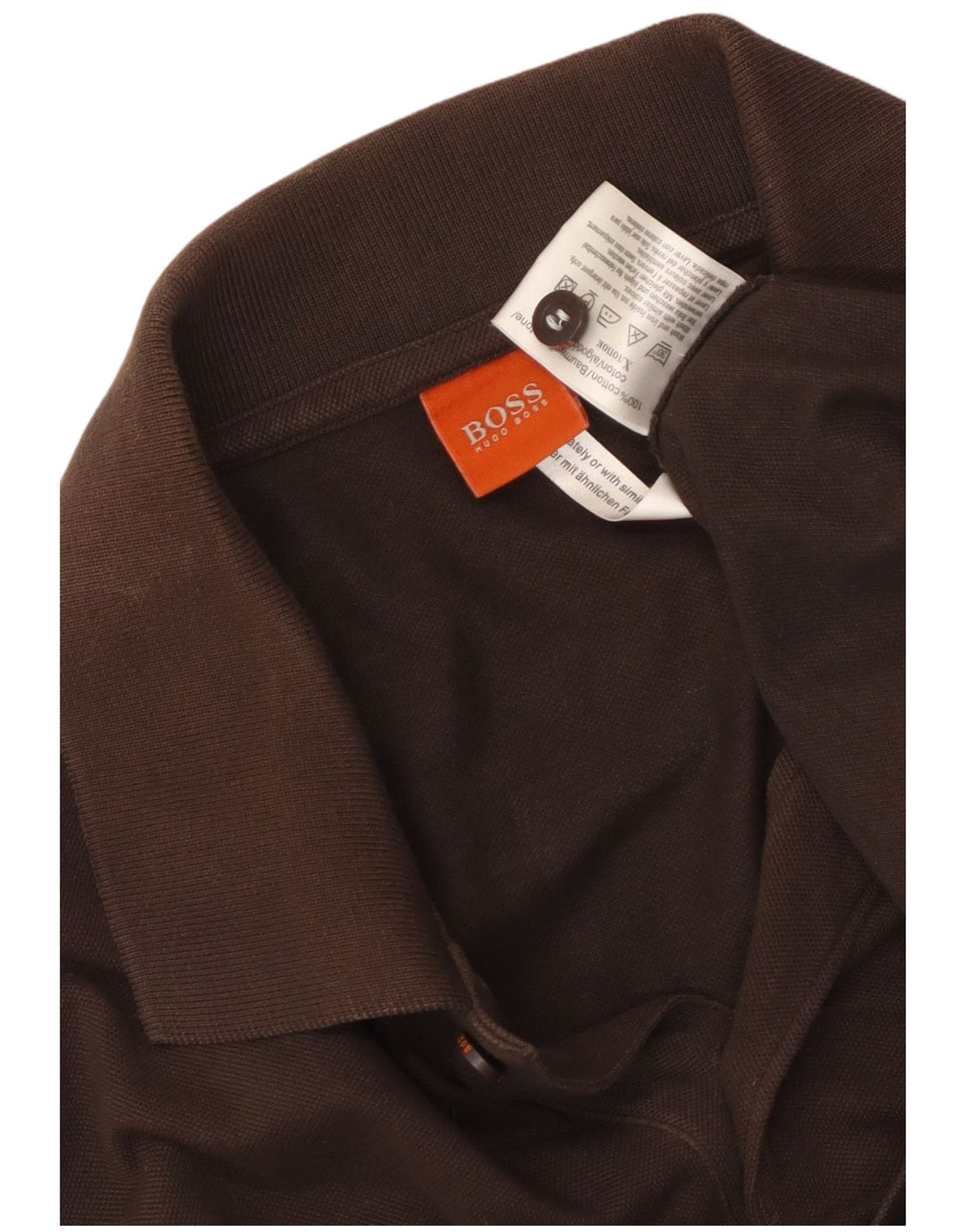 Polo da uomo HUGO BOSS XL in cotone marrone