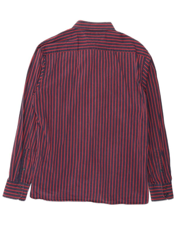 TOMMY HILFIGER Camicia da uomo su misura XL a righe blu navy