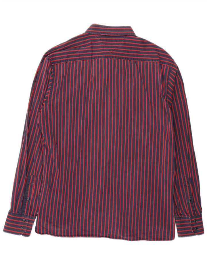 TOMMY HILFIGER Camicia da uomo su misura XL a righe blu navy