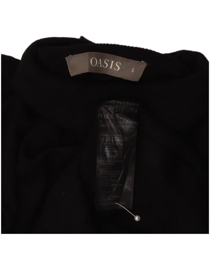 Maglione maglione a collo alto da donna Oasis UK 10 piccolo in viscosa nera
