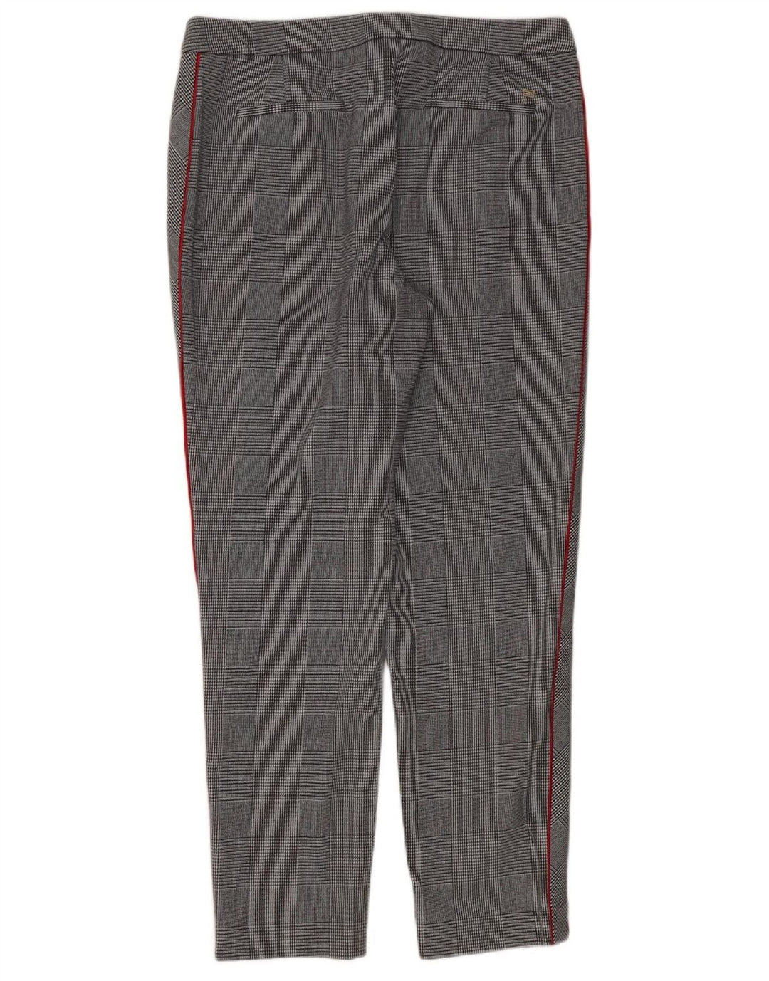 TOMMY HILFIGER Womens Slim Suit Trousers US 8 Medium W30 L29 Grey Check