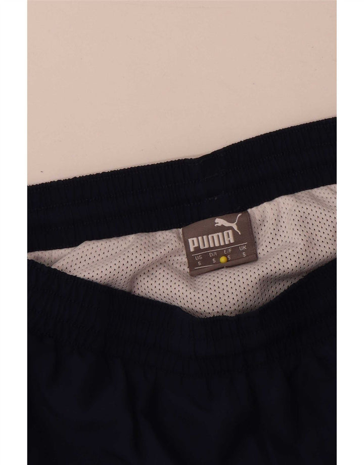 Pantaloncini sportivi grafici Puma da uomo Italia piccoli in poliestere blu navy