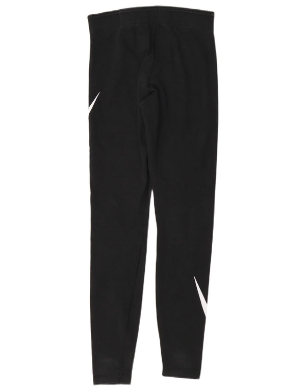 Leggings grafici da donna Nike UK 6 XS cotone nero