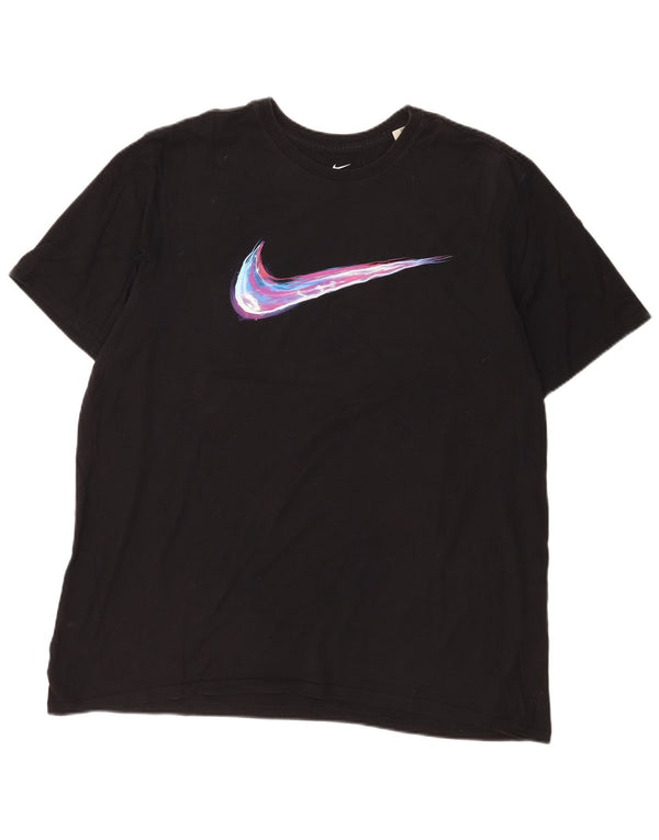 T-shirt grafica da uomo con taglio atletico NIKE Top 2XL cotone nero