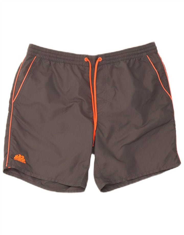 Pantaloncini sportivi da uomo Sundek grandi in nylon grigio