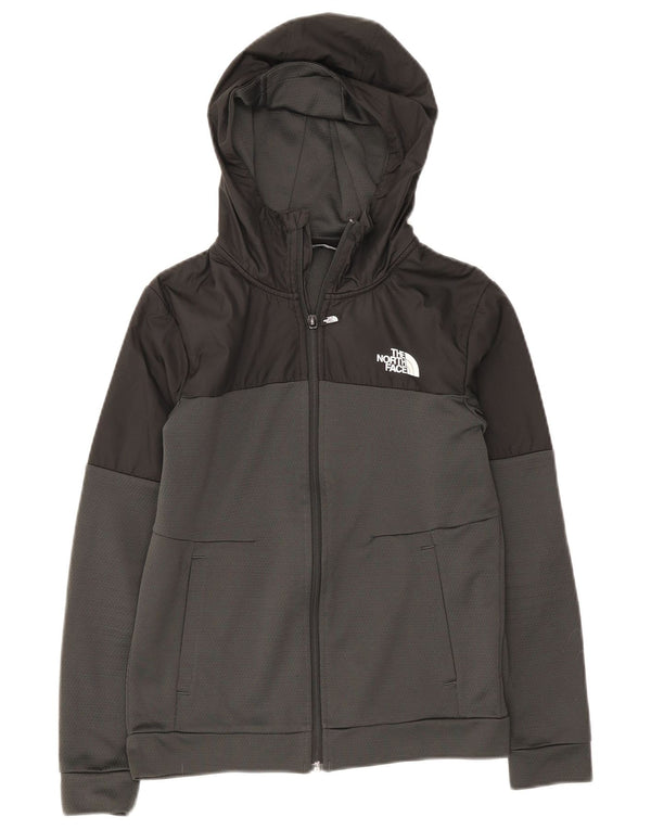 Felpa con cappuccio e zip per ragazzi The North Face 14-15 anni XL Colorblock grigio