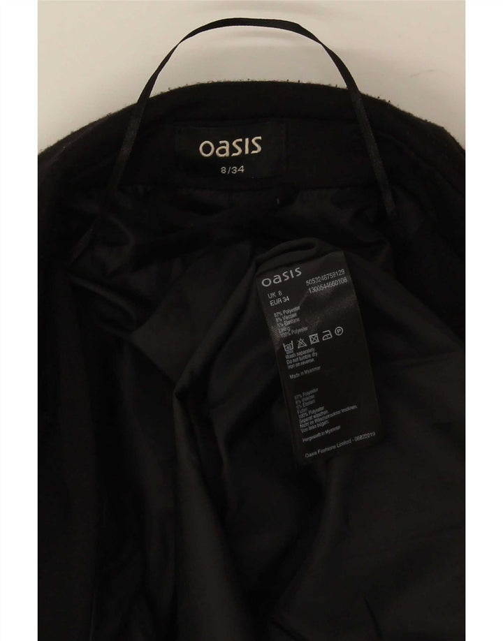 Giacca blazer aperta da donna Oasis UK 8 piccola poliestere nero