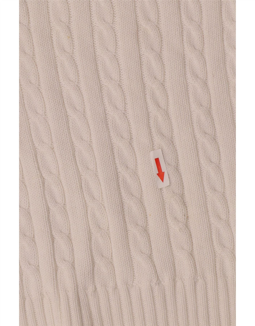 Maglione maglione con scollo a V da donna Ralph Lauren UK 16 grande cotone bianco