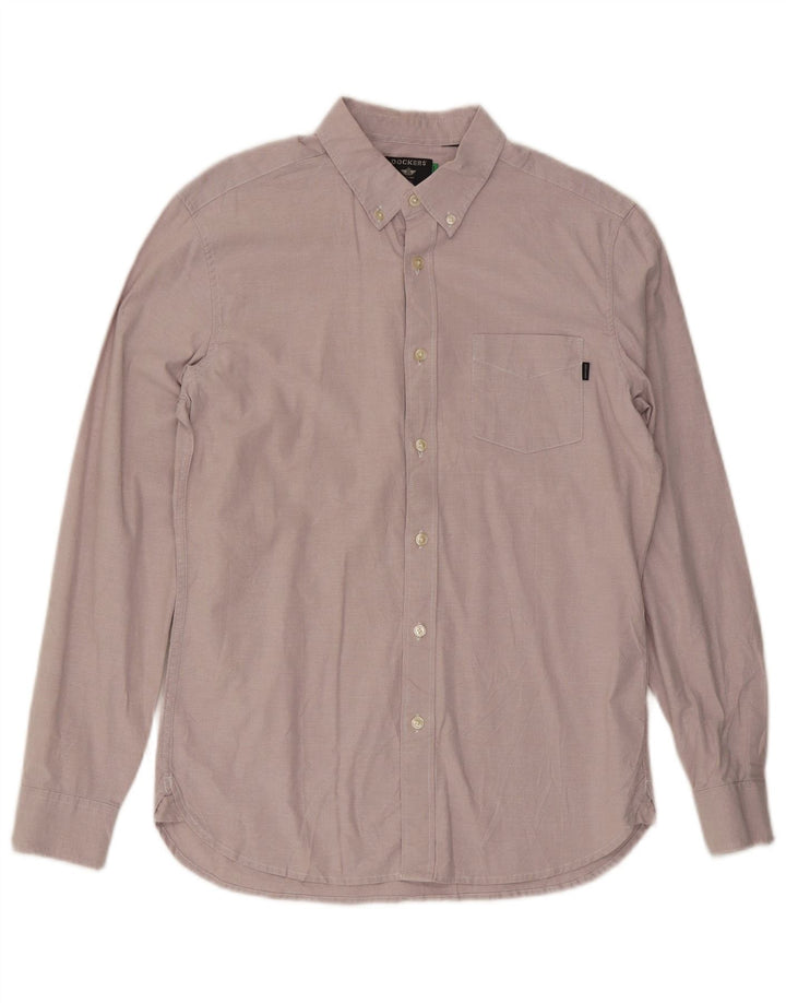 Camicia slim da uomo Dockers in cotone rosa medio
