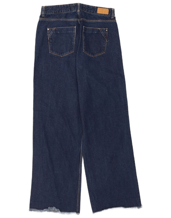 Jeans Zara da donna a gamba larga EU 38 Small W28 L31 Cotone blu navy