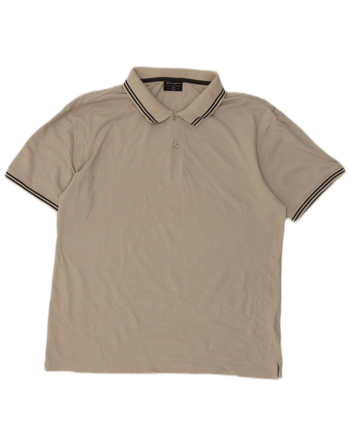 Polo da uomo Champion grande in cotone beige