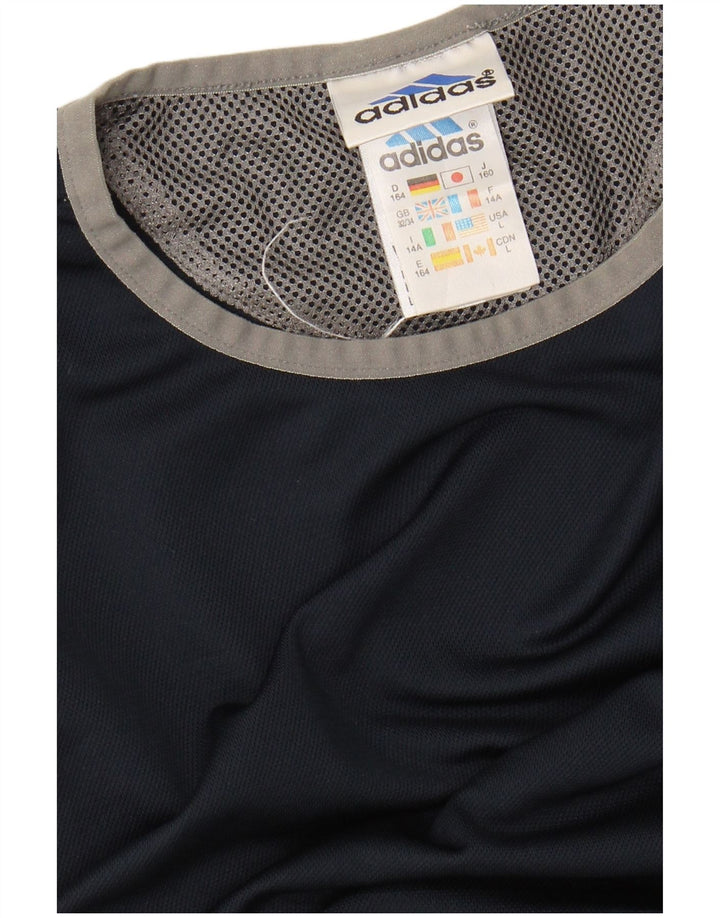 Maglietta ADIDAS da bambino 13-14 anni in poliestere blu navy