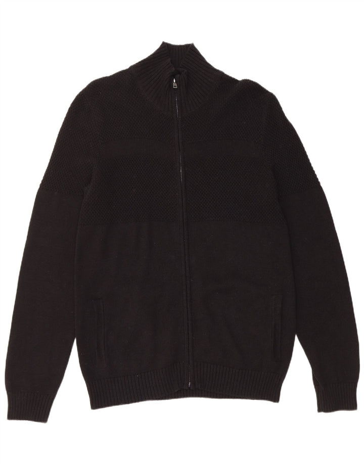 GUESS Maglione Cardigan Uomo Grande Cotone Nero