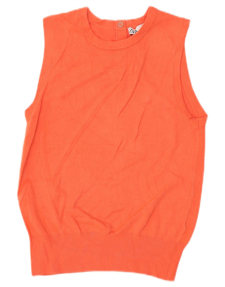 Canotta canotta da donna Zara UK 10 piccola arancione