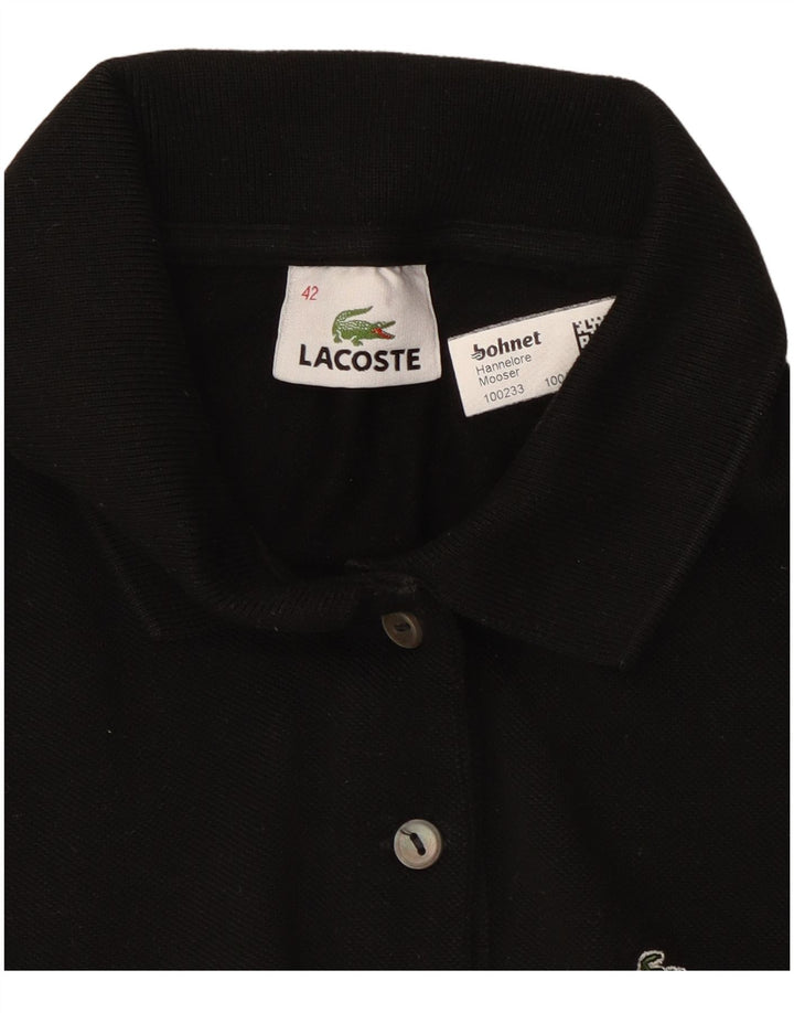 Polo da donna Lacoste taglia 42 grande in cotone nero