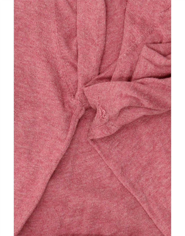 Maglione Zara da uomo con scollo a V in cotone rosa medio