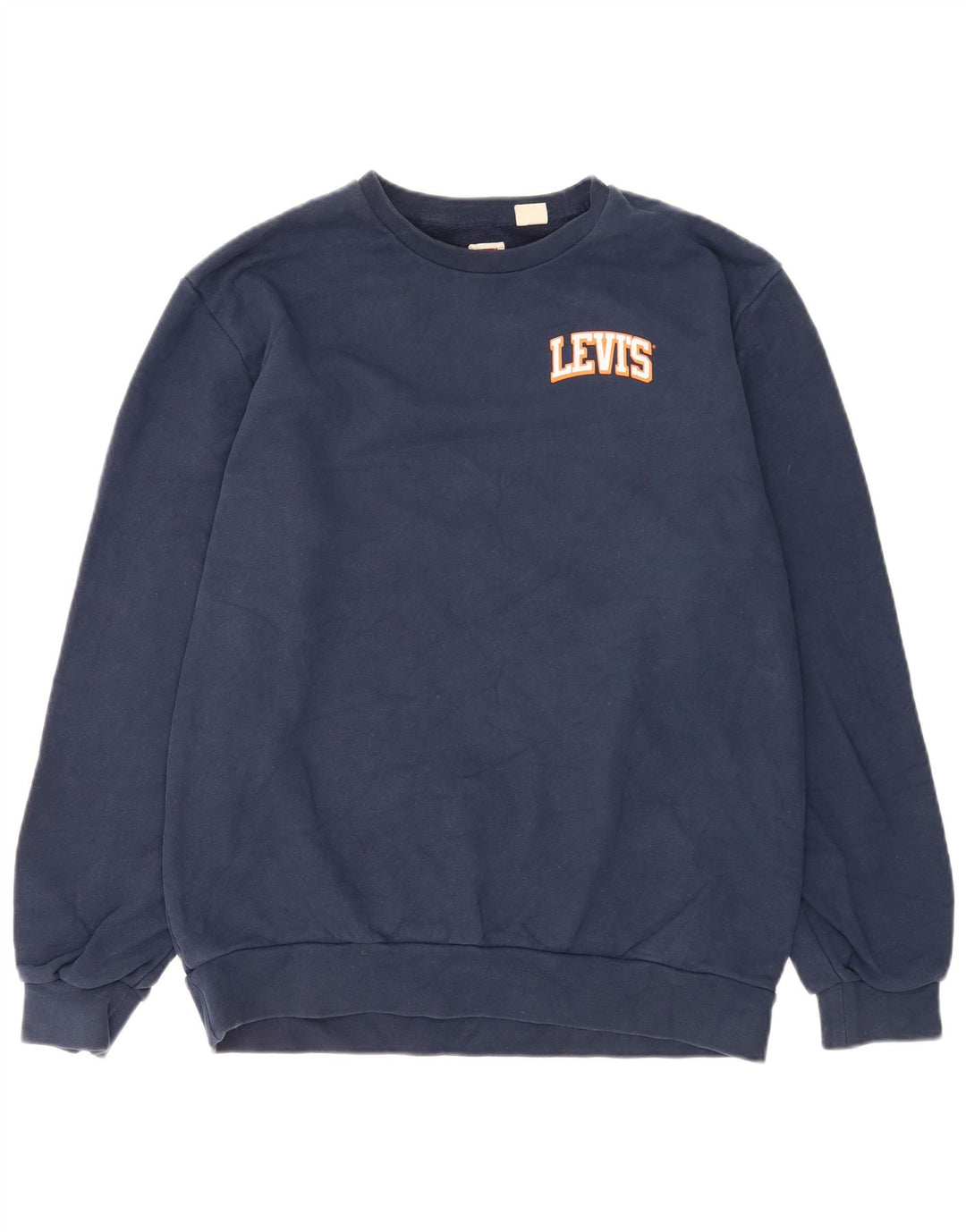 Levi's Felpa con grafica standard da uomo Maglione grande in cotone blu navy