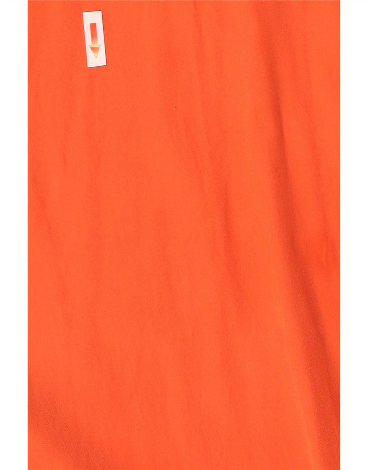 Maxi vestito trasparente da donna a maniche corte Zara UK 14 Seta arancione medio