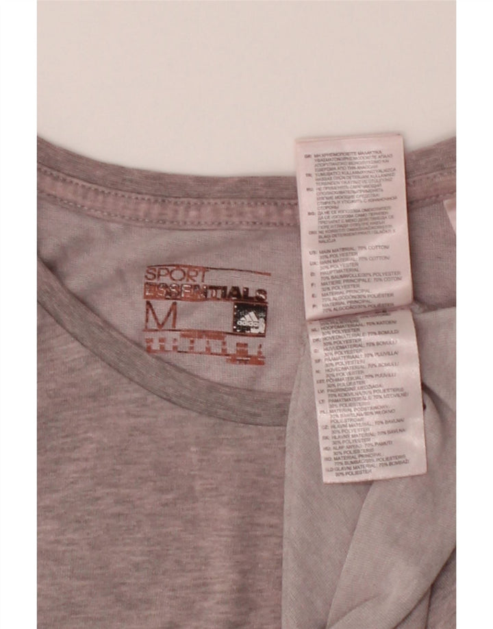 ADIDAS Mens Climalite Graphic T-Shirt Top Medium Grey Cotton