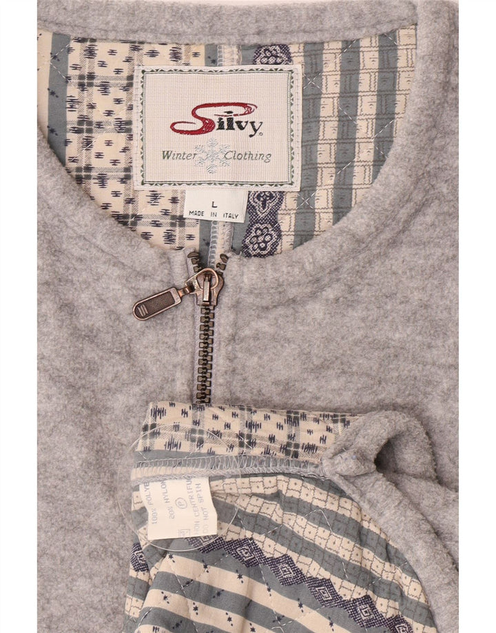 Gilet in pile da uomo Silvy UK 40 grande poliestere grigio