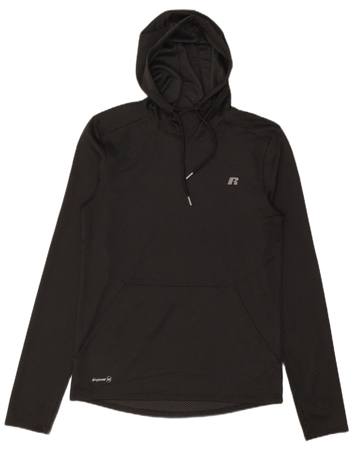 Maglia da uomo a maniche lunghe Russell Athletic UK 34/36 piccola in poliestere nero