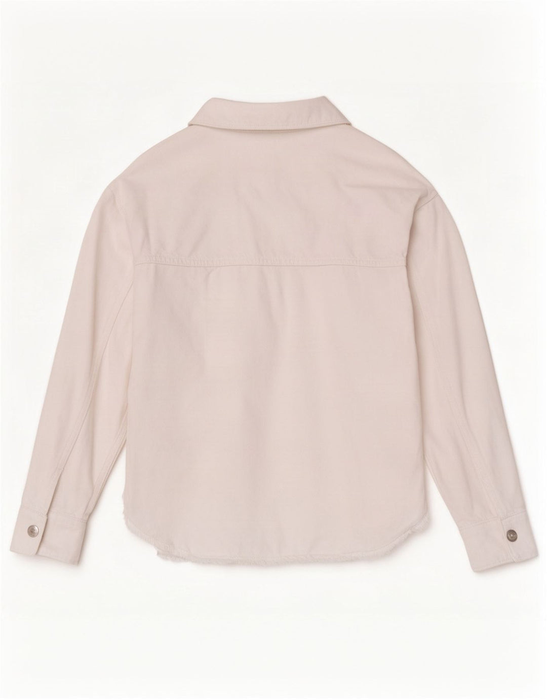 Camicia in denim oversize da donna Zara UK 6 XS cotone bianco