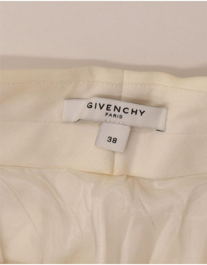 Pantaloni casual da donna GIVENCHY EU 38 medio W30 L30 bianco classico