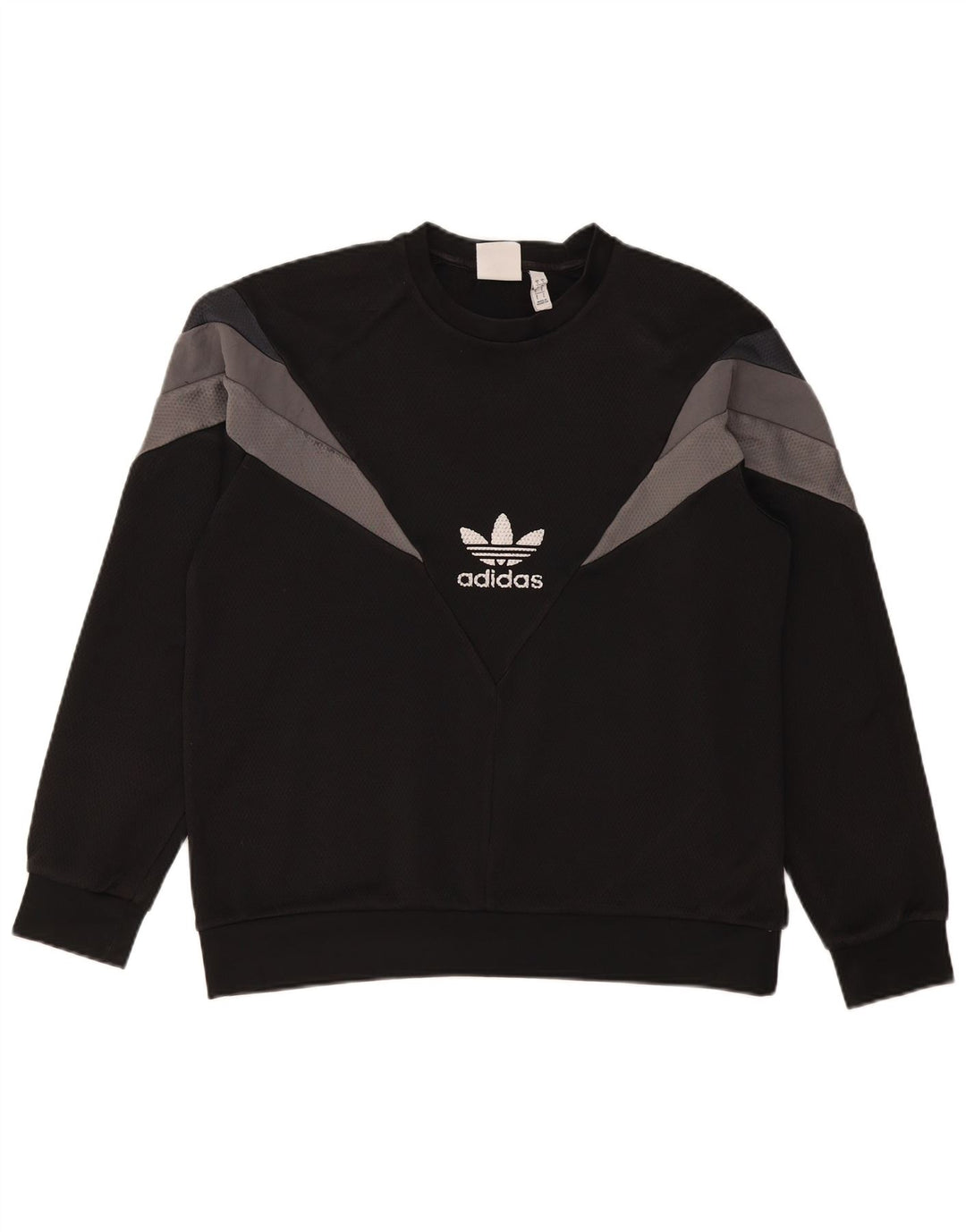 Adidas Felpa con grafica da uomo Maglione grande in poliestere color block nero