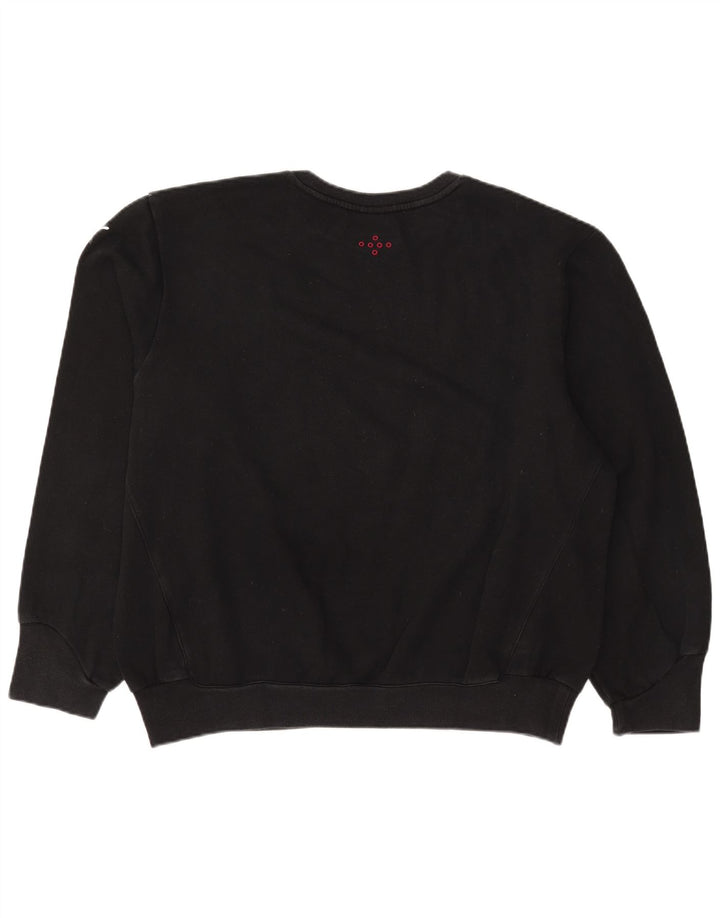 PUMA Felpa con grafica da uomo Maglione grande in cotone nero