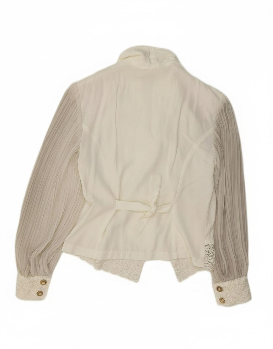 VINTAGE Womens Oversized Shirt Blouse US 1 2XS White Viscose