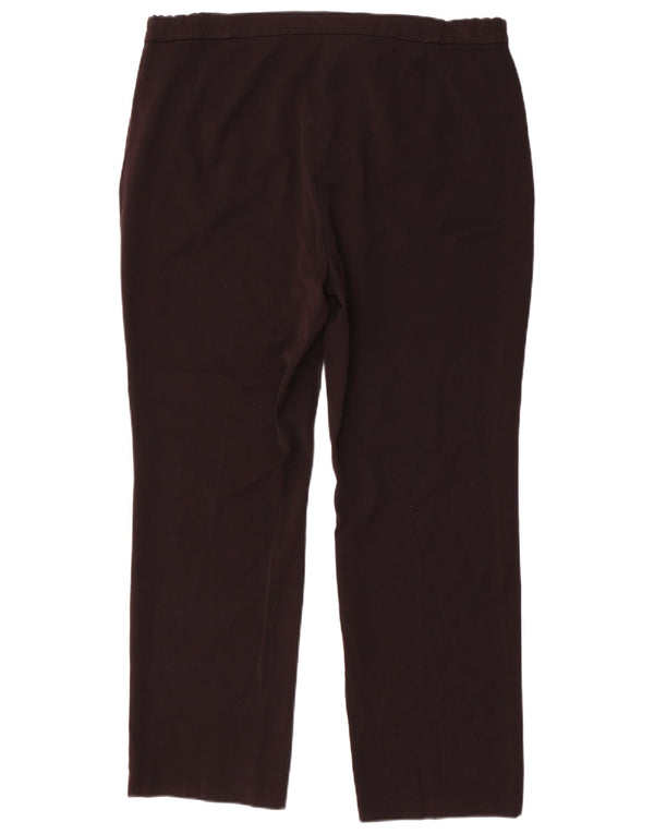 Pantaloni casual a vita alta da donna Marks & Spencer UK 16 Large W38 L30 Neri