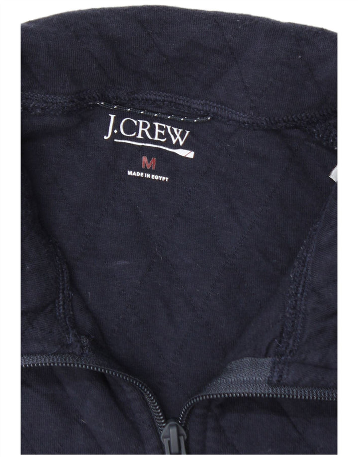 J. Crew Felpa con collo con zip da uomo Maglione medio in cotone blu navy